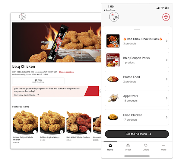 Mx - Products - Commerce Platform - bb.q Chicken