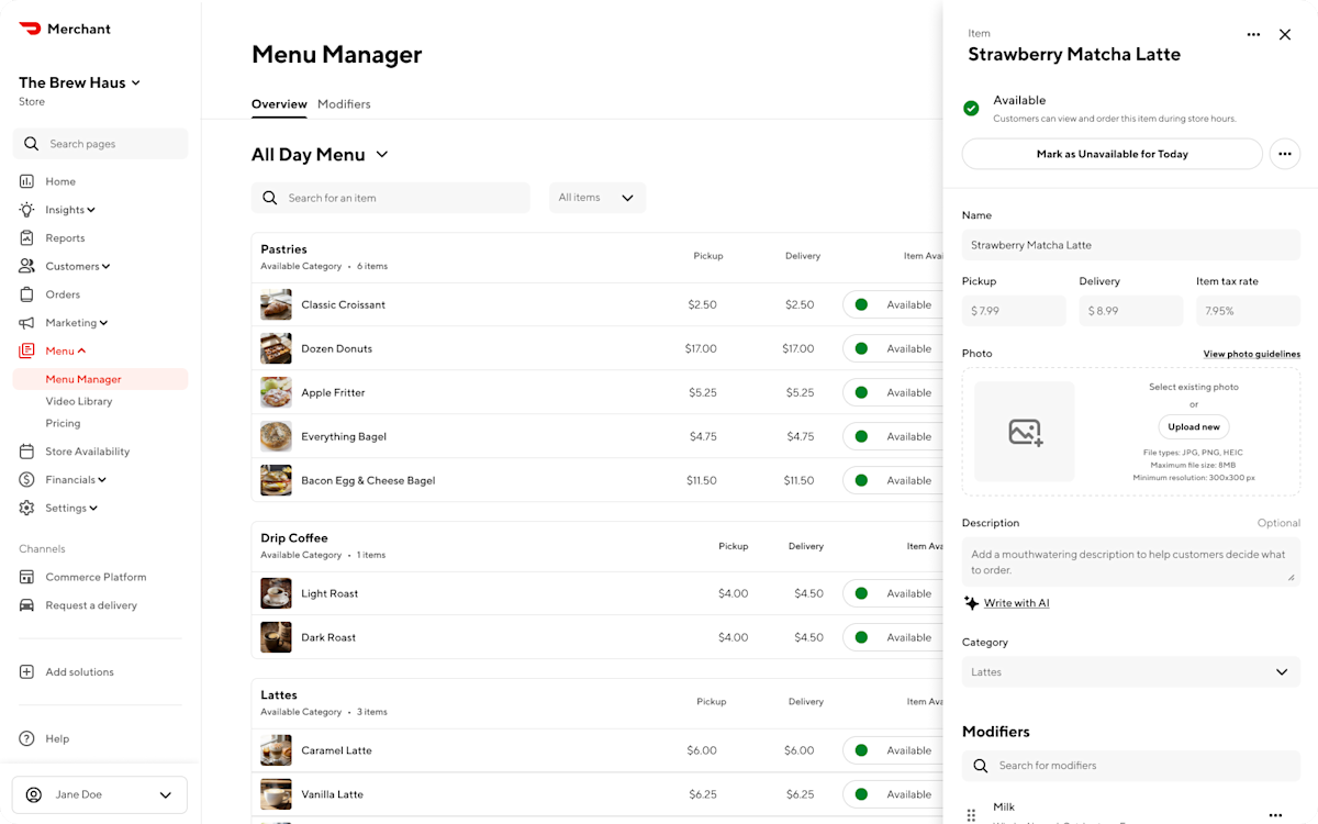 Mx - Portal - Menu - Add Item
