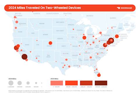 Two-Wheeled Deliveries Map