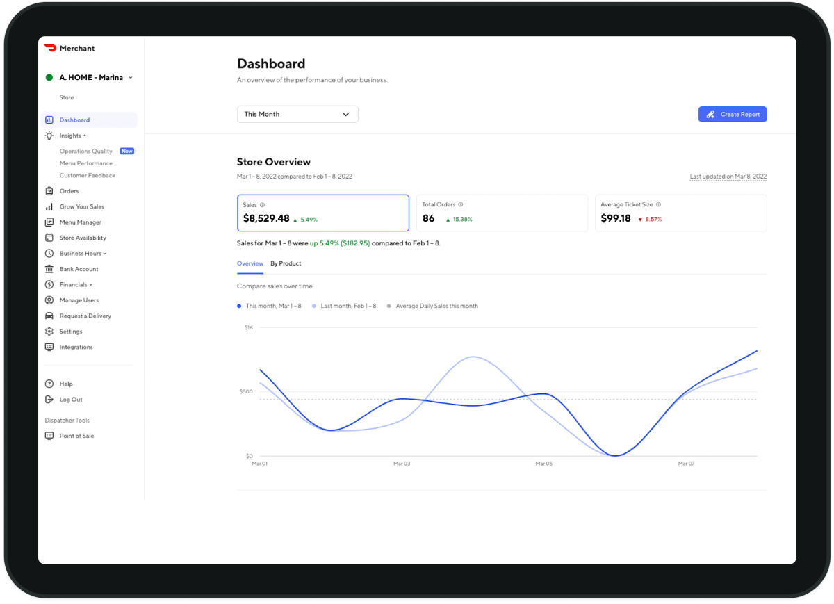 Mx Blog - Retail Delivery - Order insights on tablet, Marina