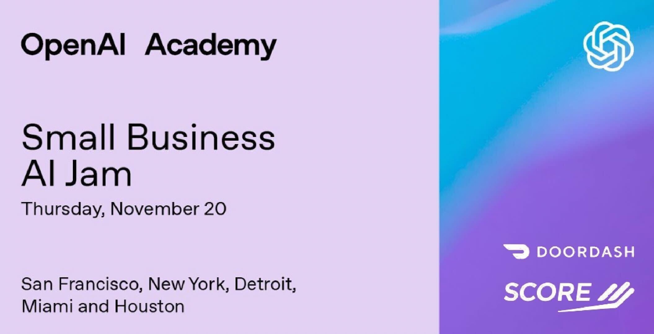 OpenAI Small Business Jam