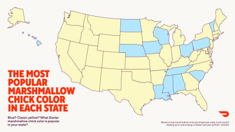 2023 Marshmallow Chick State Map