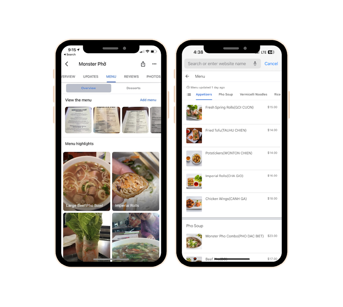Add top menu