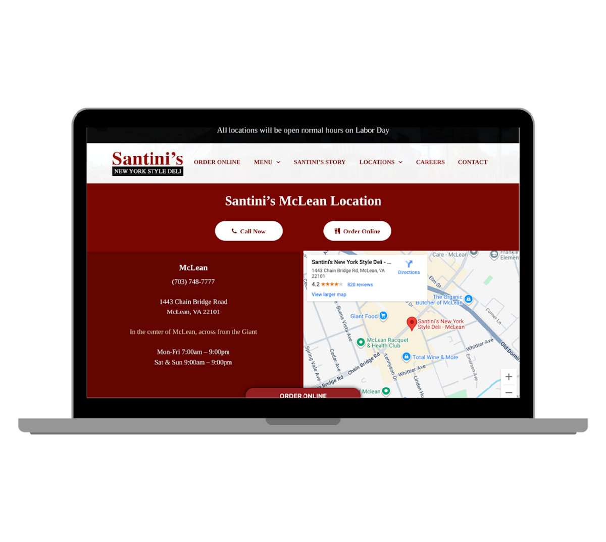 Mx Blog - Santini's screenshot, Google Maps
