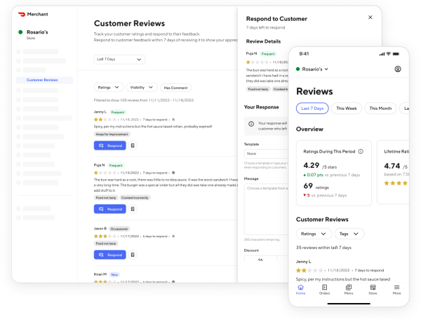 Customer Reviews Screenshots