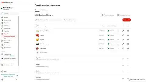 Mx - Edit Menu Prices - FR-CA