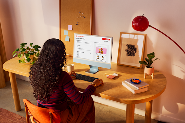 brand manager ad campaign computer shot