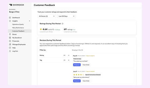 Mx metrics - customer feedback product UI