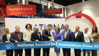 Banner cutting at the National Restaurant Association Show 2022