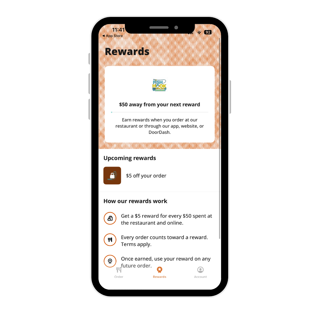Fishhook Seafood Cross-channel loyalty rewards