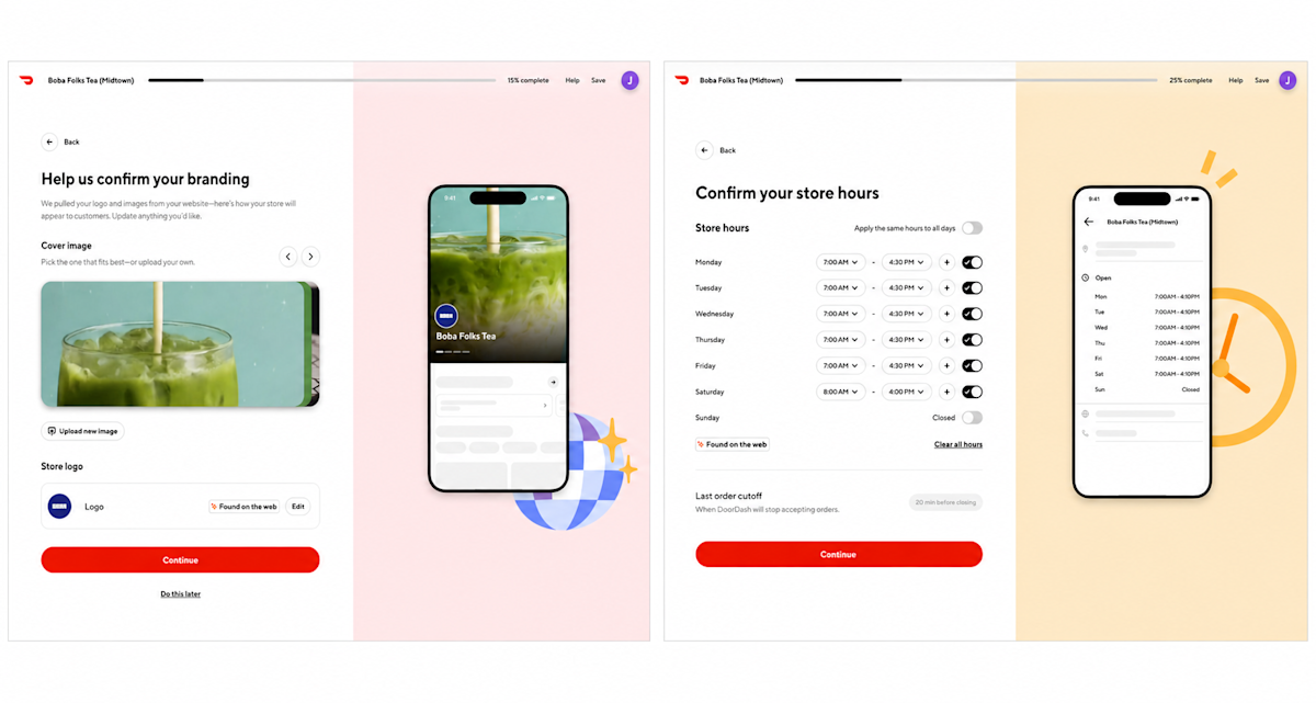 AI onboarding - side by side