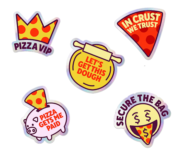 Dx - Pizza Go Big Stickers