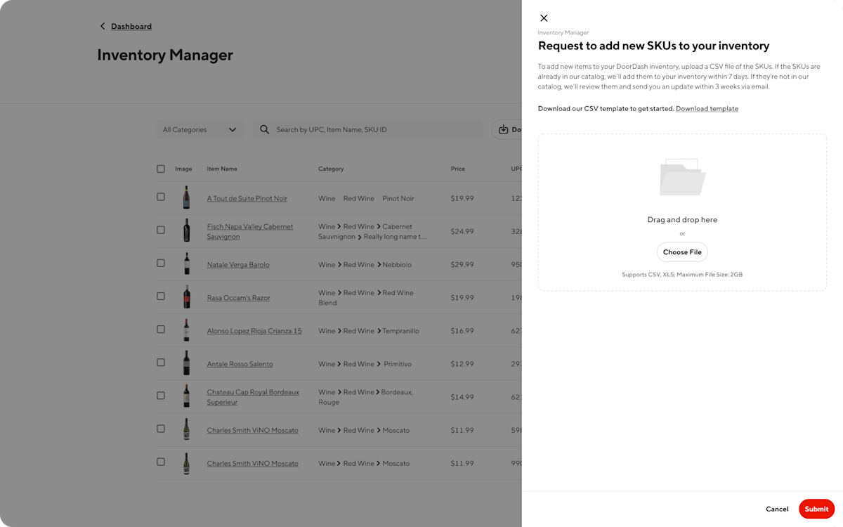 Mx - Portal - Inventory Manager - Add Bulk SKUs