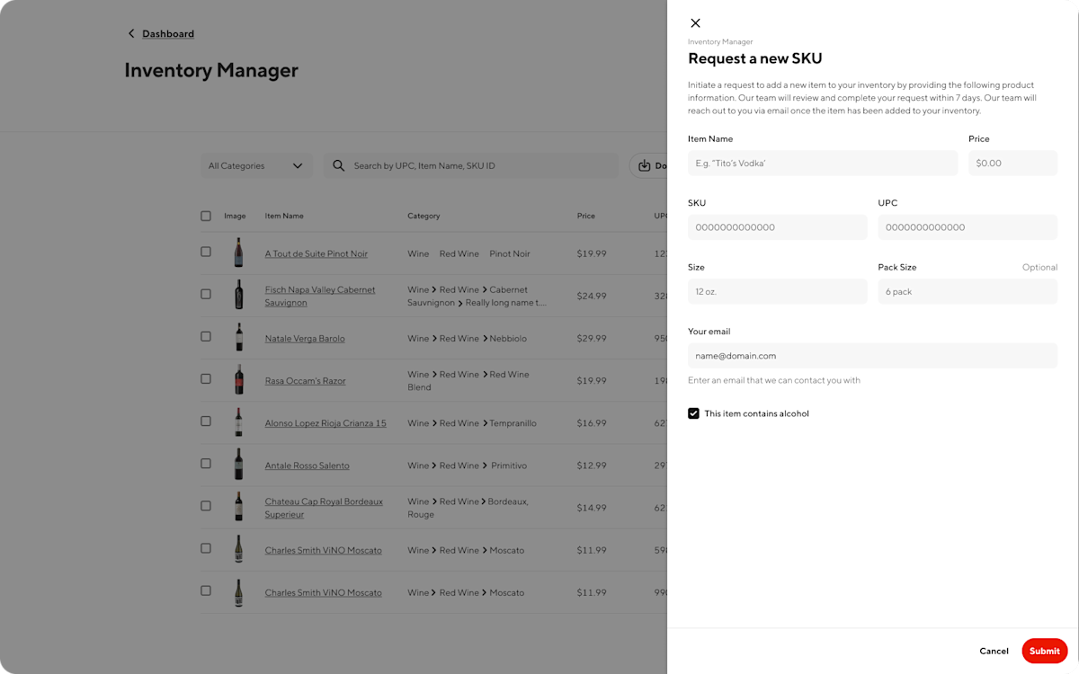 Mx - Portal - Inventory Manager - Add New SKU