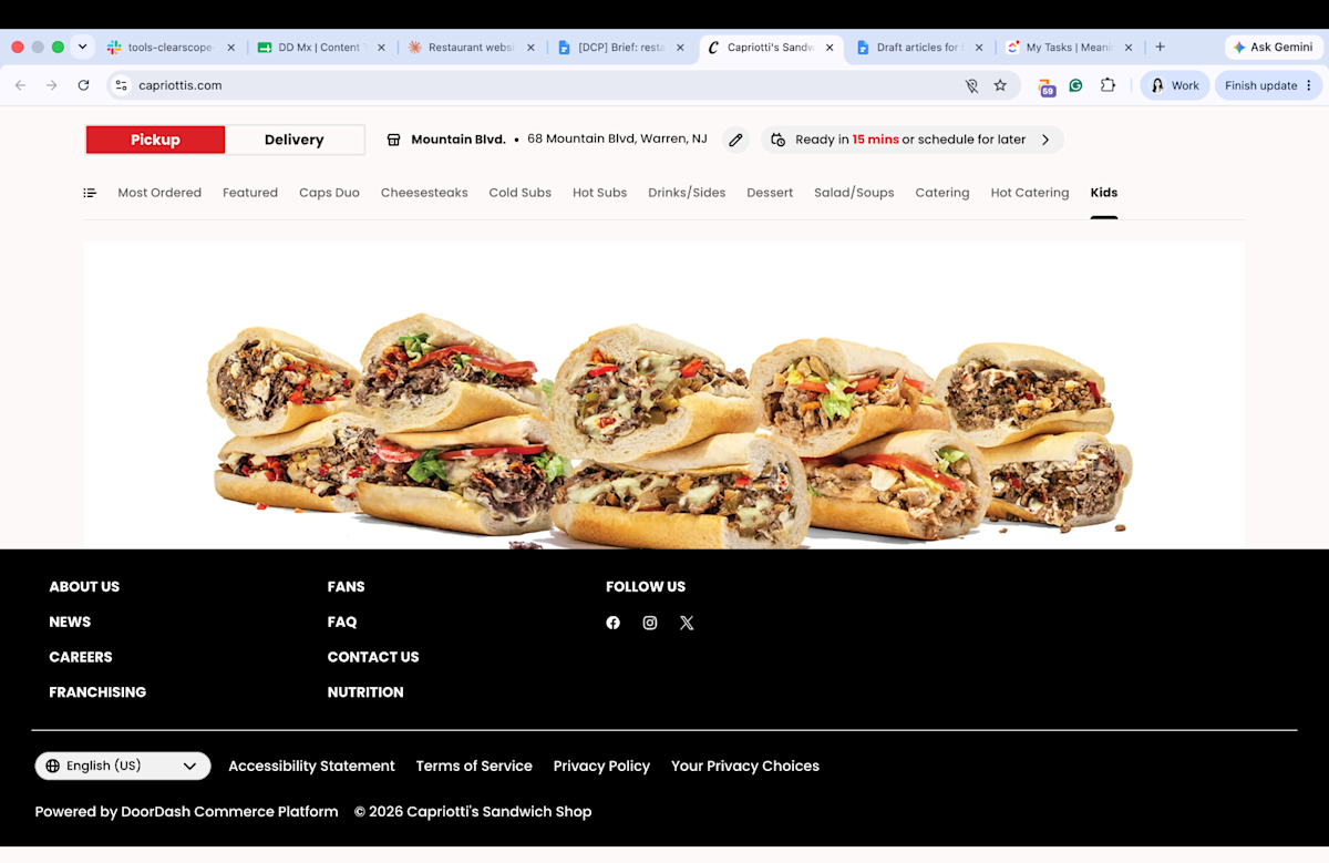 Capriotti's Homepage