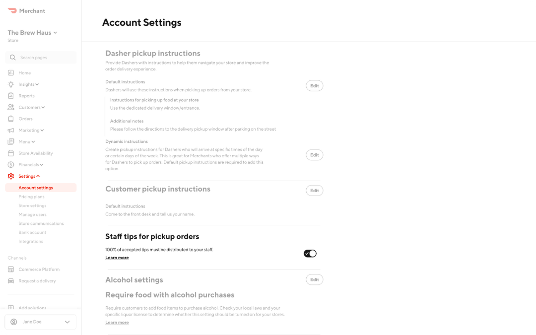 Mx - Portal - Account Settings - Staff Tips