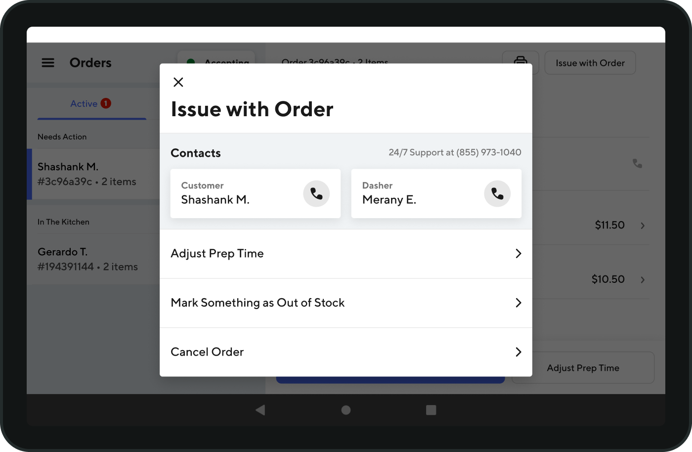 How To Adjust Existing Orders Using Your DoorDash Tablet | DoorDash For ...