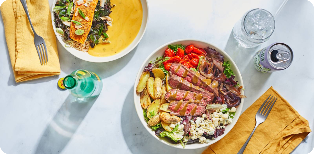 two plates of food from Modern Market