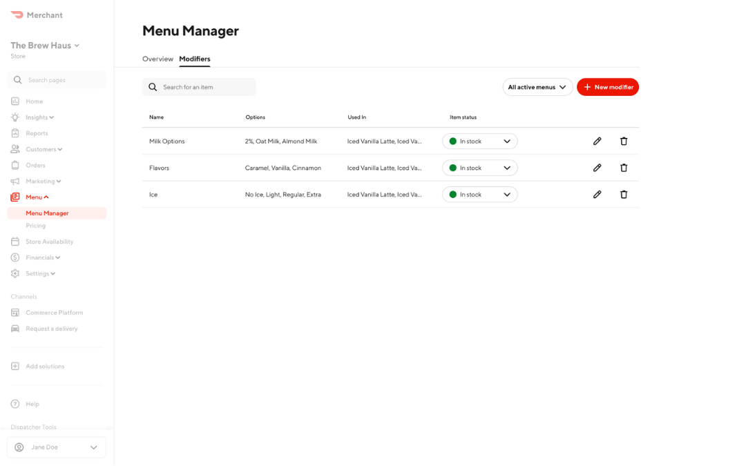 Mx - Modifiers - Modifiers Page