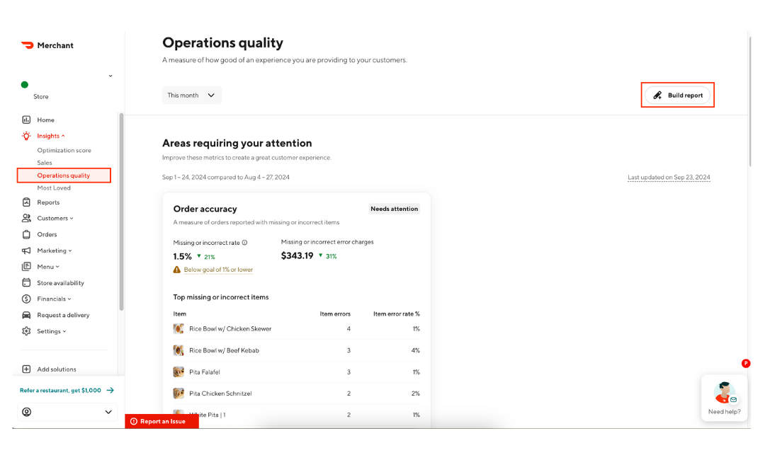 Merchant Portal - Ops Quality