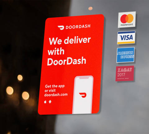 Mx Blog - The Advantages of Online Food Delivery for Your Restaurant - DoorDash sticker
