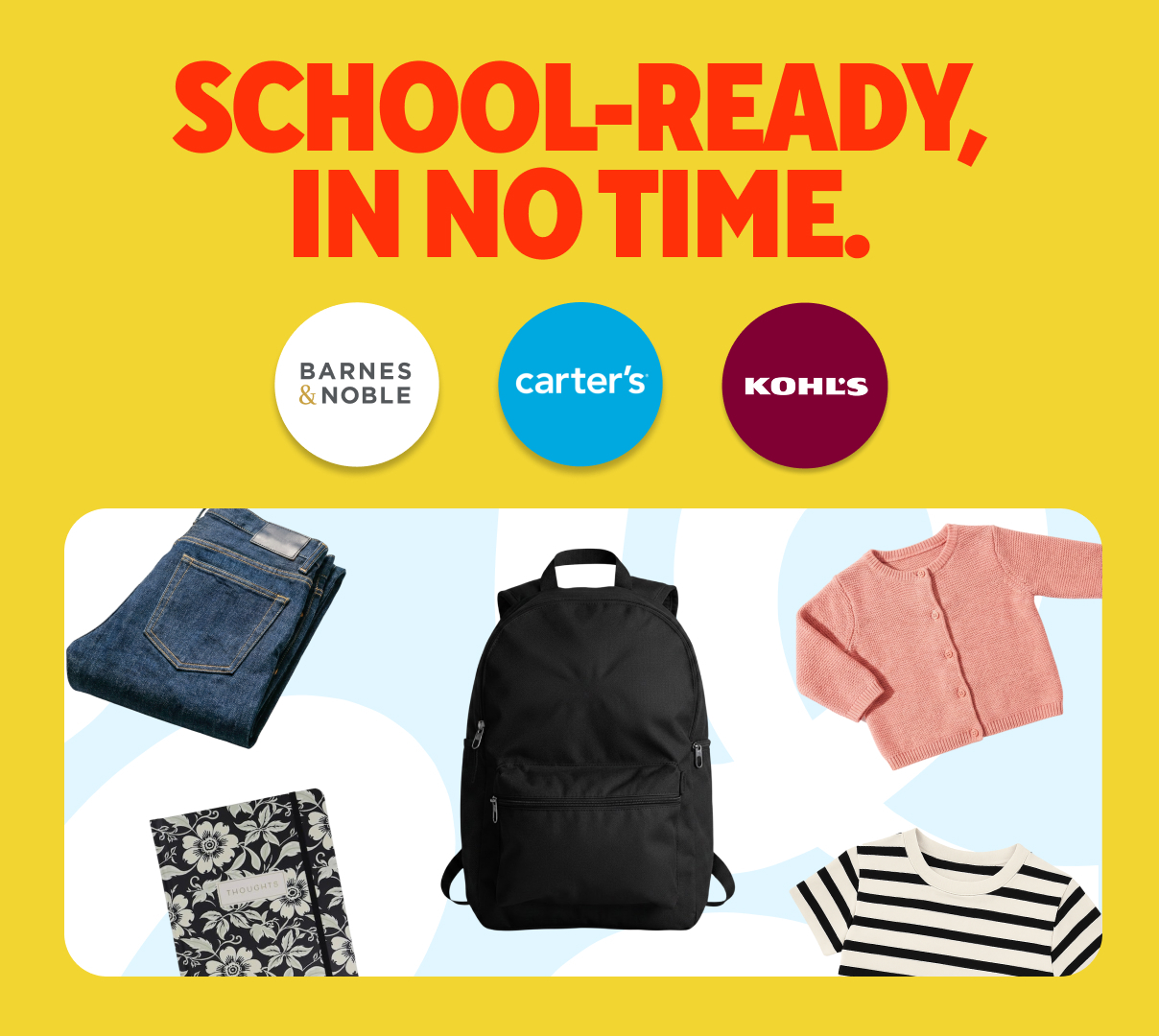 Barnes & Noble, Carter's, and Kohl's