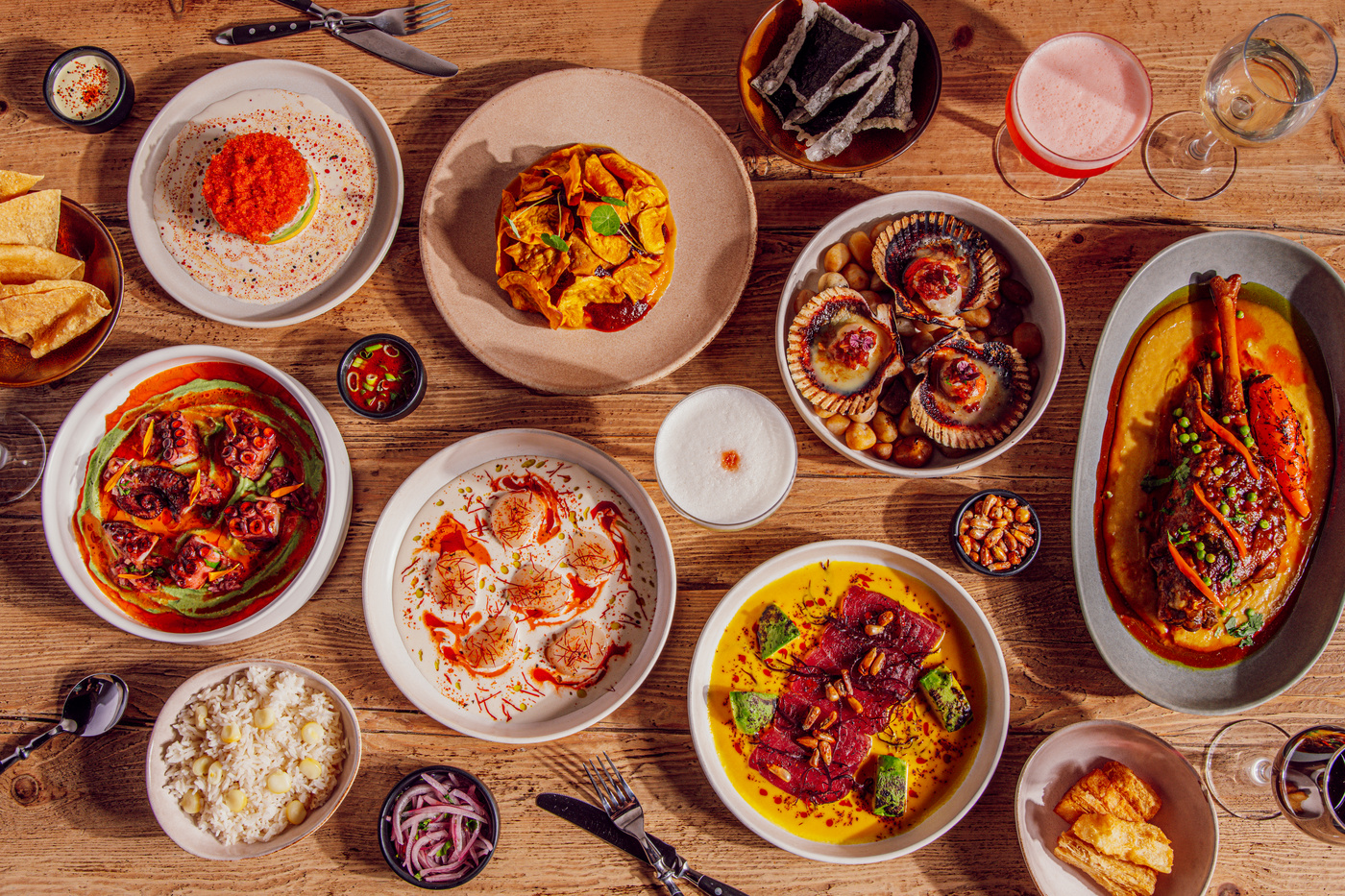 A picture of a dinner table