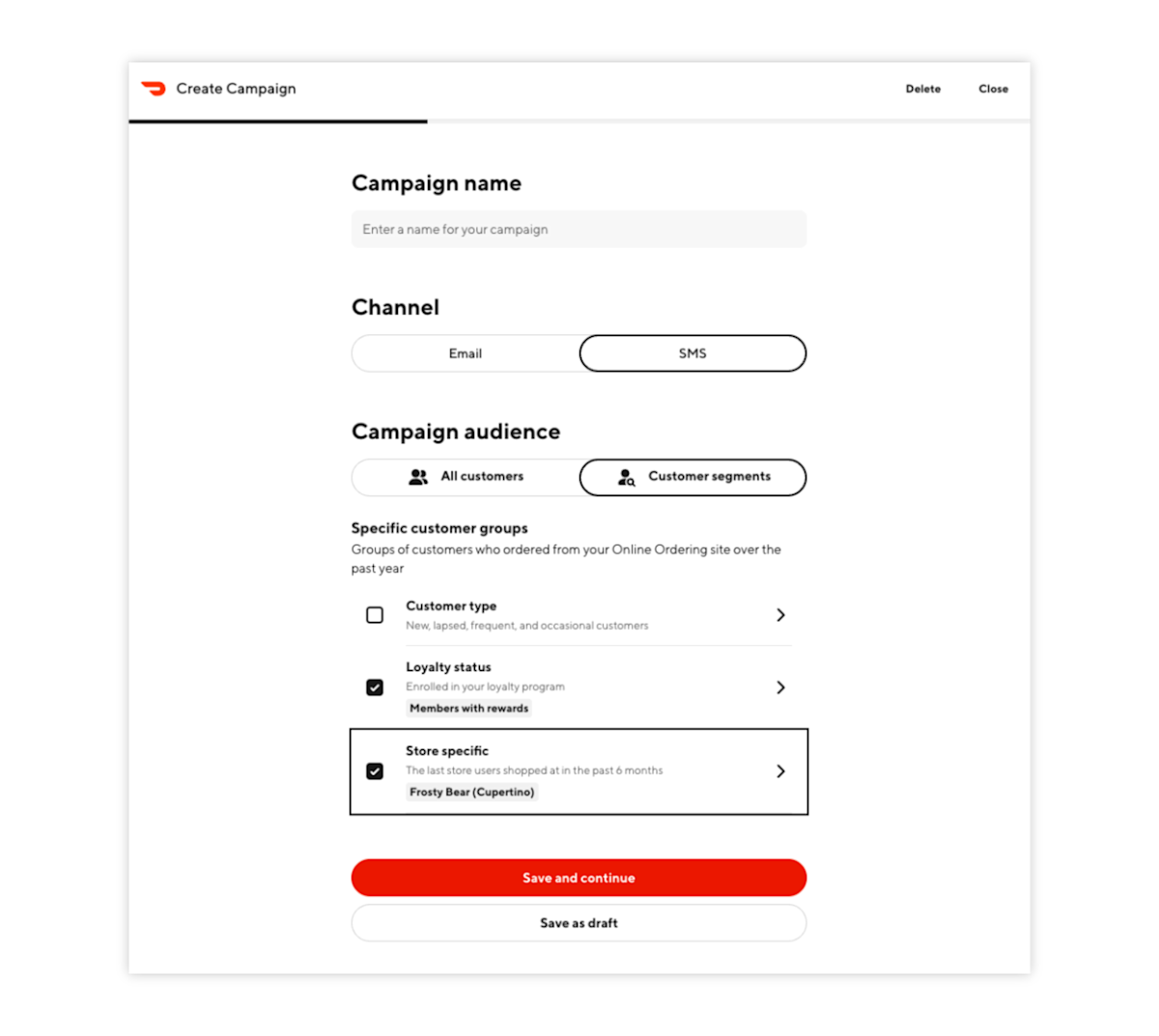 Mx Blog Restaurant Text Marketing - Campaign Segementation