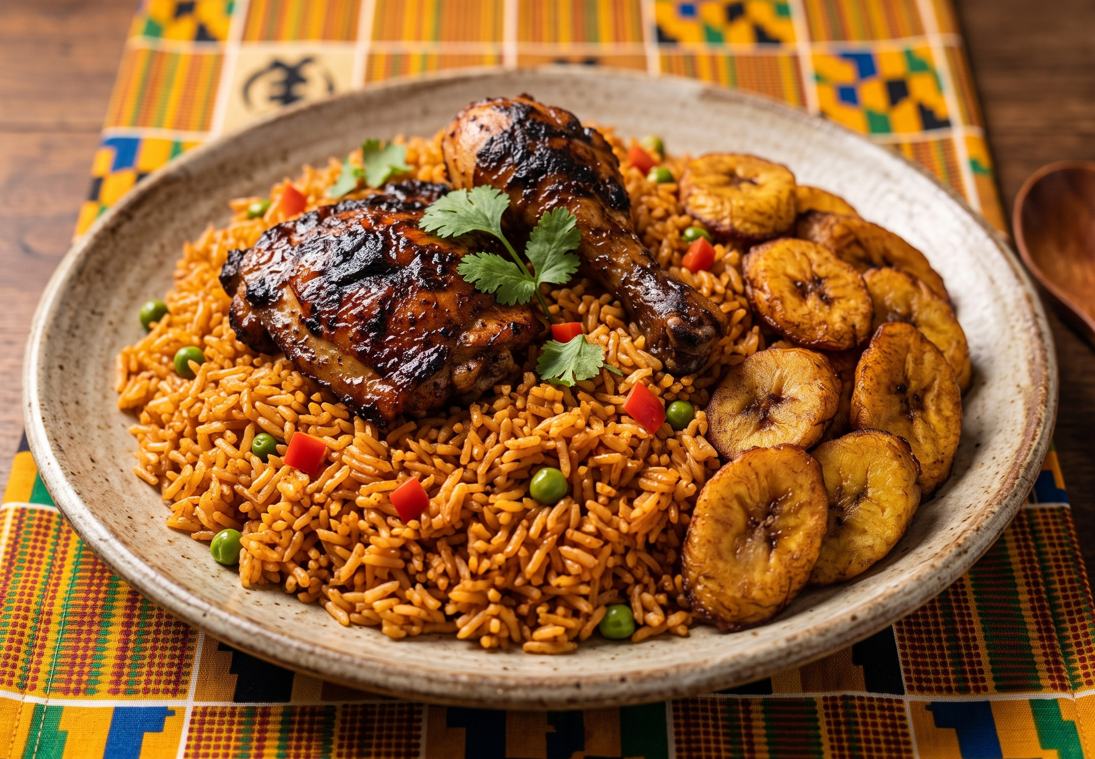 A plate of jollof rice.