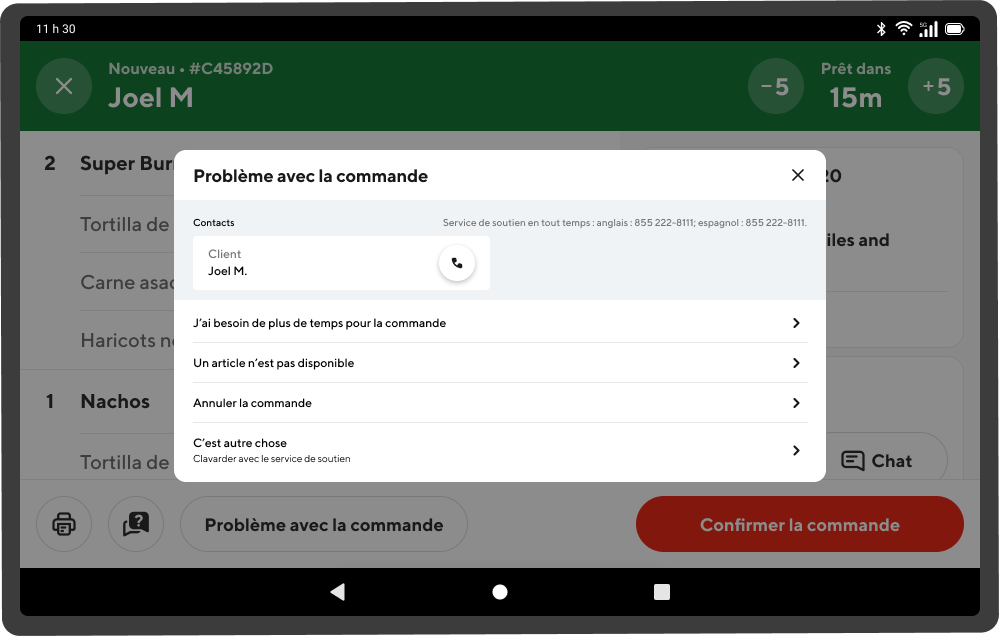 issue with order - fr
