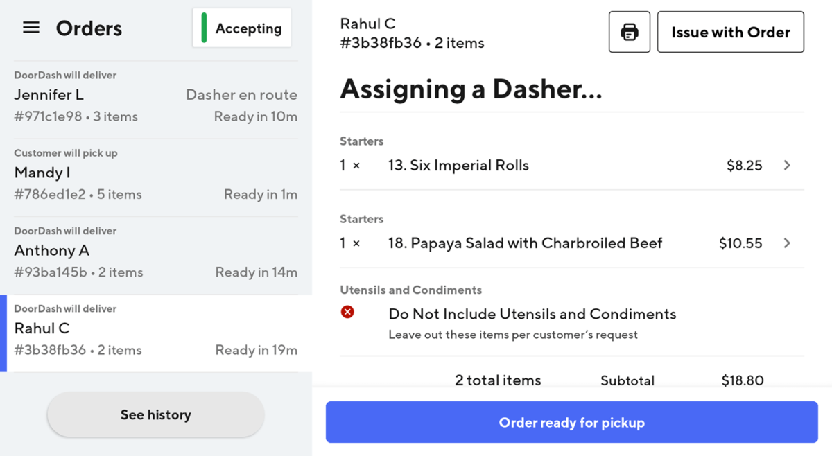 Self-Delivery Flexible Fulfillment Assigning a Dasher 