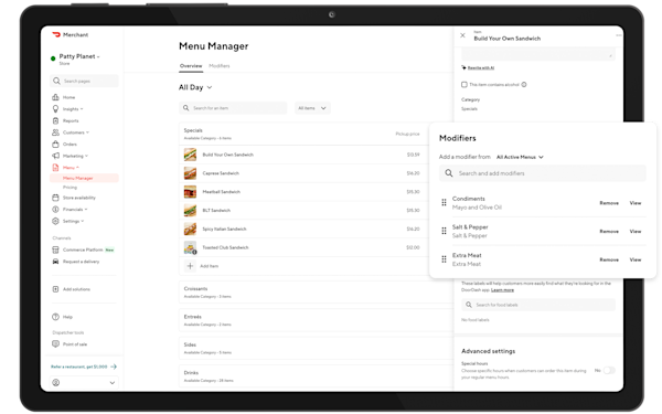Mx - Menu Management - Modifiers