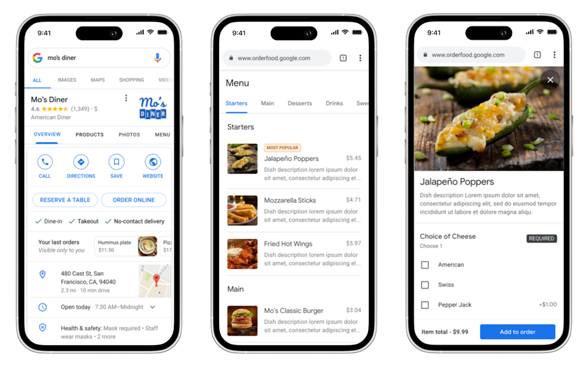 Mx - Google Food Ordering - Mobile