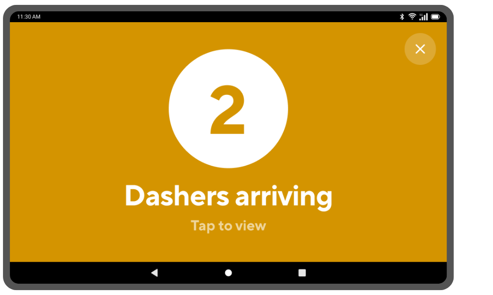 Mx Tablet: Dasher Arriving 