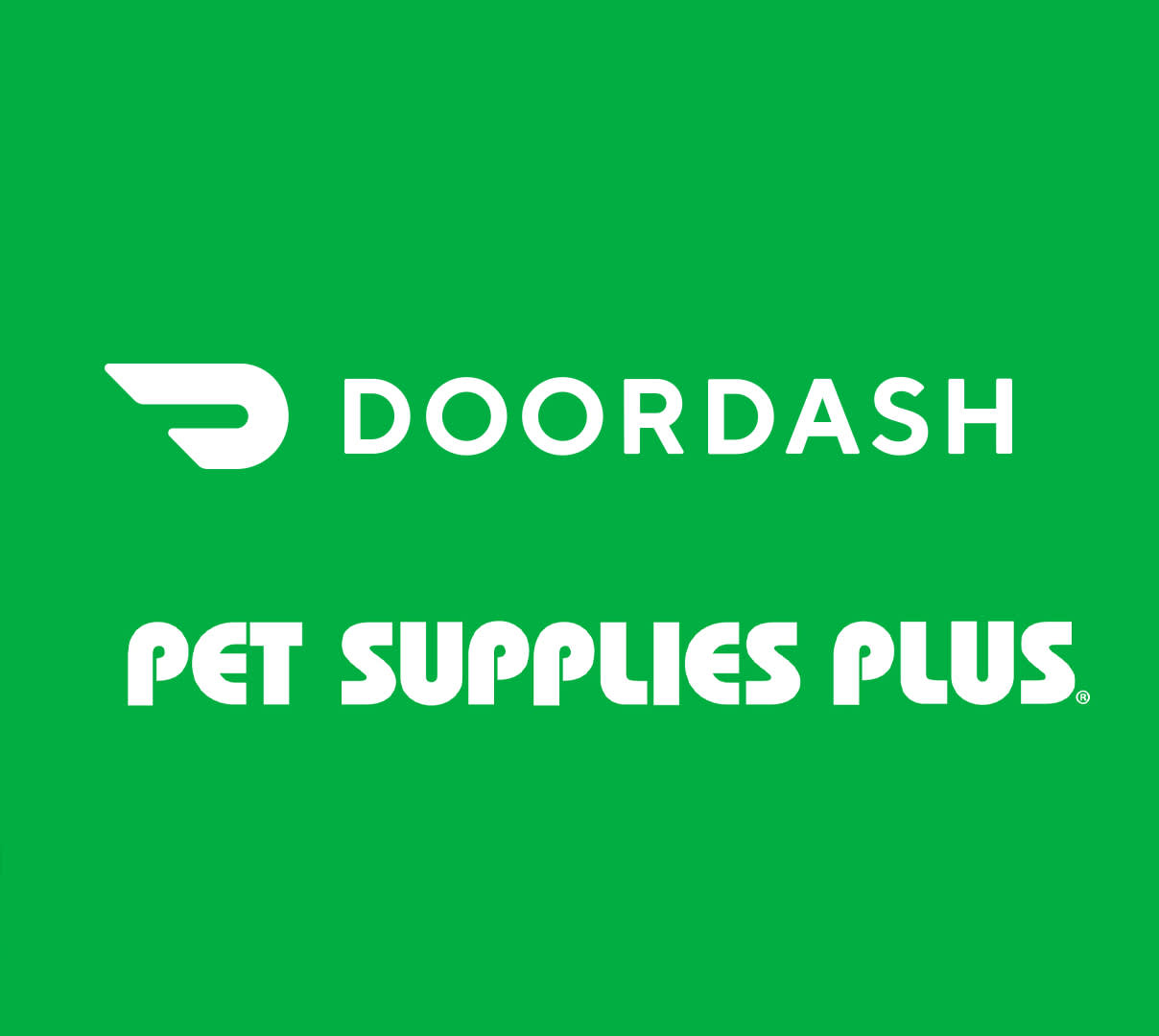Visual asset of DoorDash and Pet Supplies Plus's logos