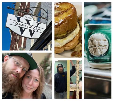 Mx Blog  - The Power of a Strong Merchant-Dasher Relationship at Water St. Cafe - collage of restaurants patrons/staff/food