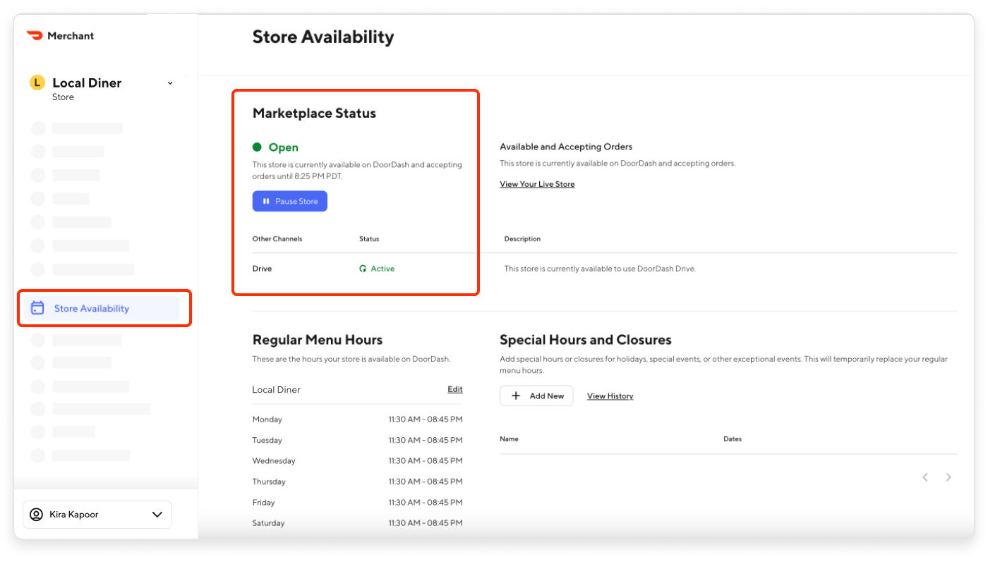 How to Manage Live Orders on DoorDash