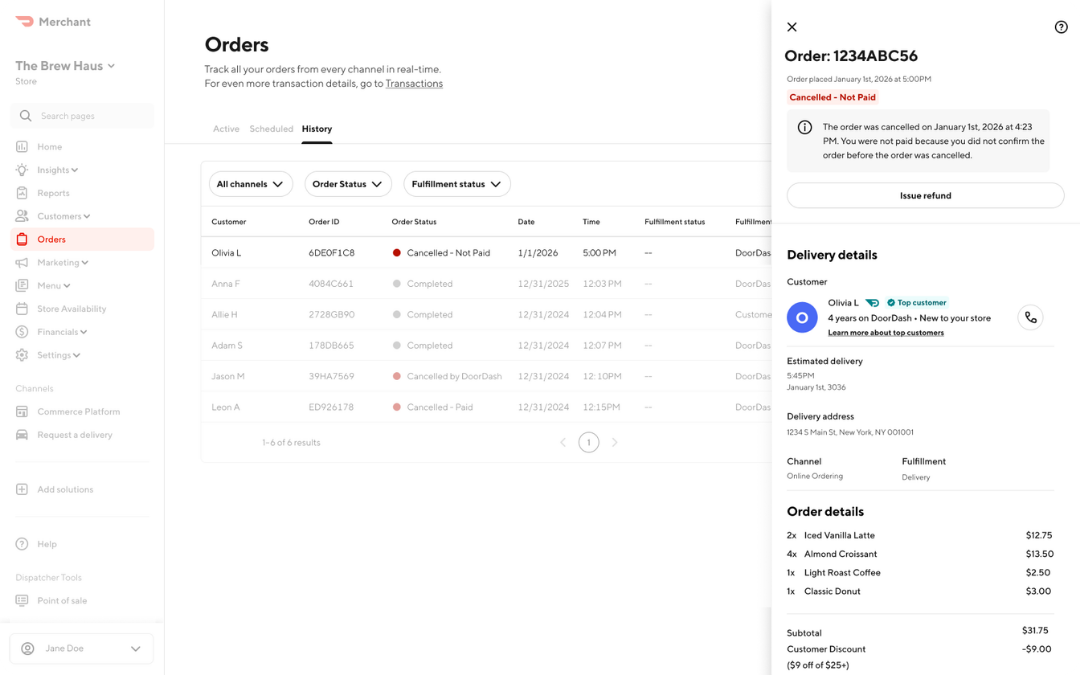 Mx - Portal - Order Cancelled - Not Paid