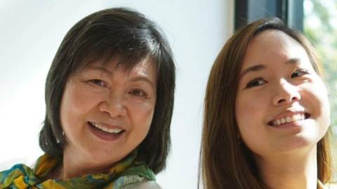 Bo-Yi Tiffany and mother
