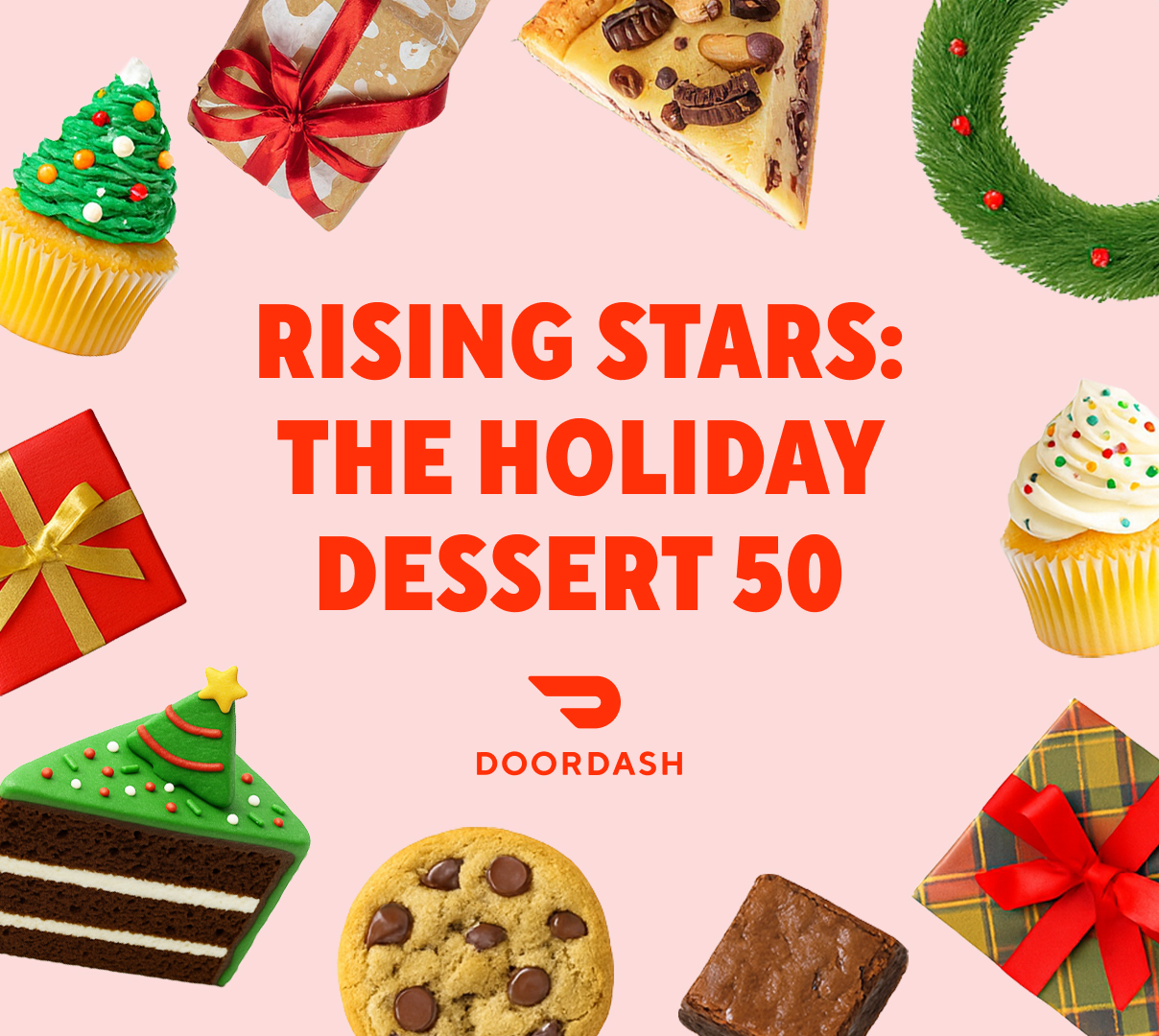 Selection of holiday desserts you can order on DoorDash