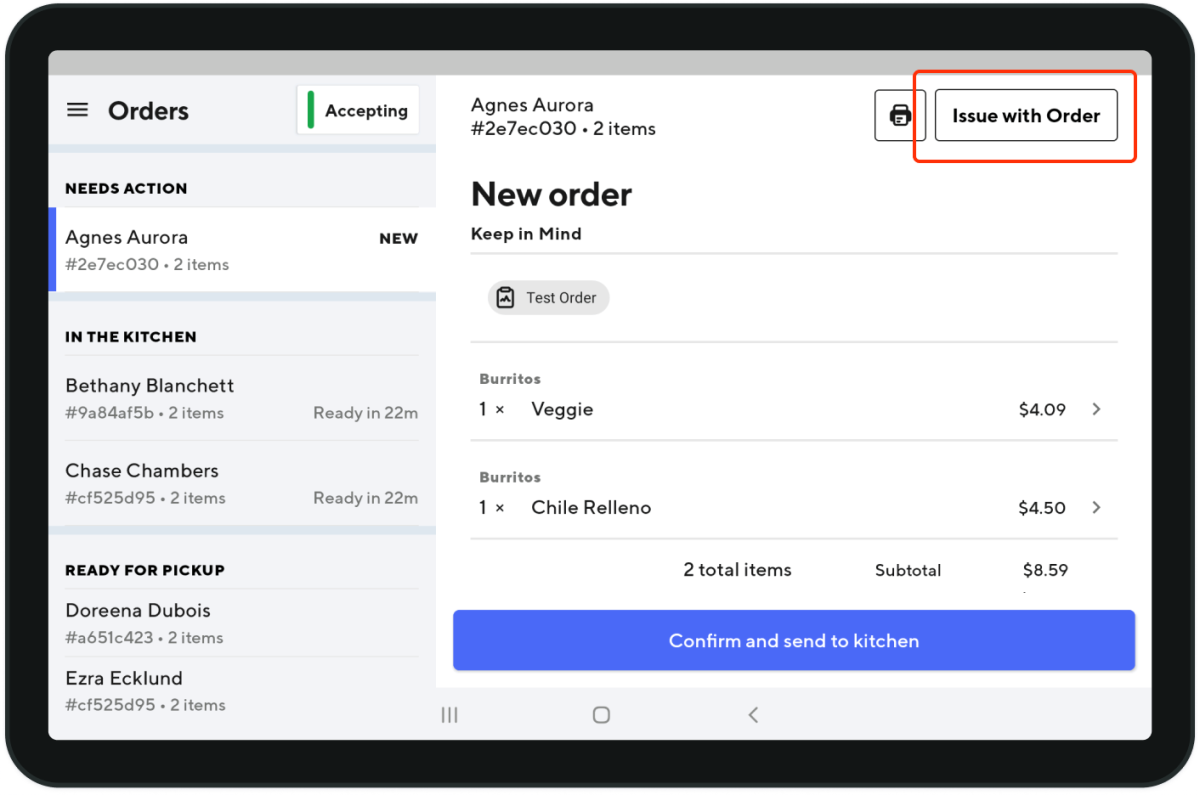 How to Adjust Existing Orders Using Your DoorDash Tablet