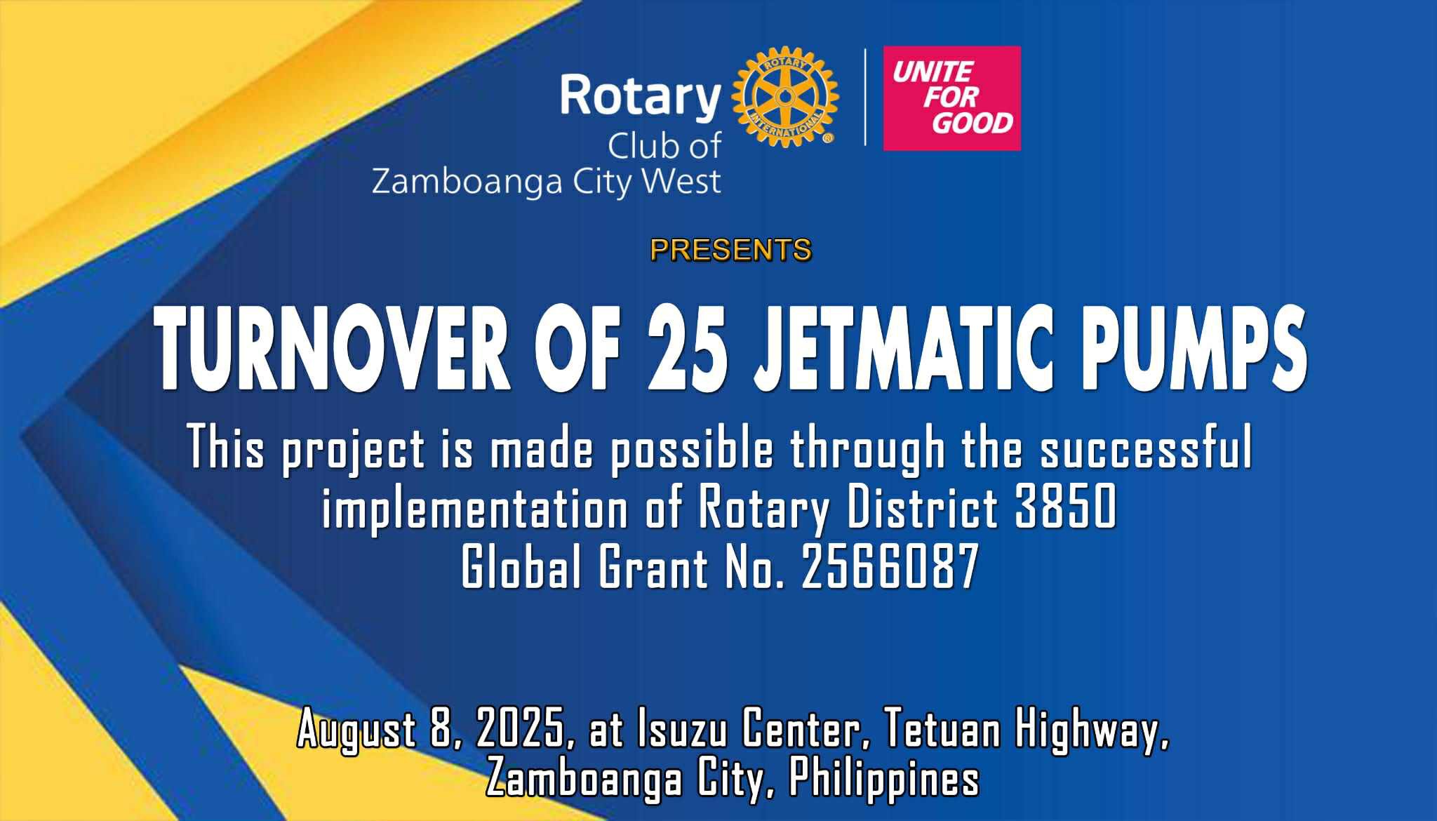 Turnover of 25 Jetmatic Pumps for Municipality of Liloy