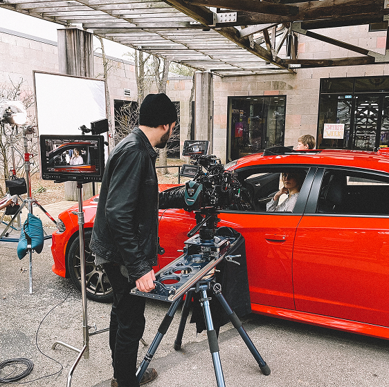 MCD employee at a commercial shoot.