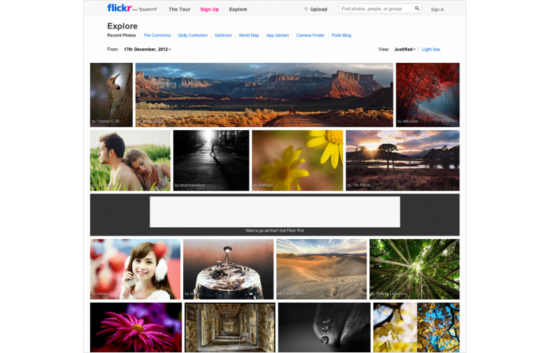 flickr old explore screenshot