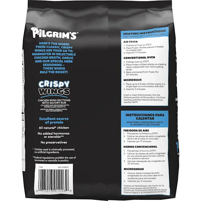 7473 - Air Fryer Crispy Wings Back Bag