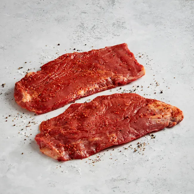 WFC 6607 NB Veal Steak FlankSeasoned Raw
