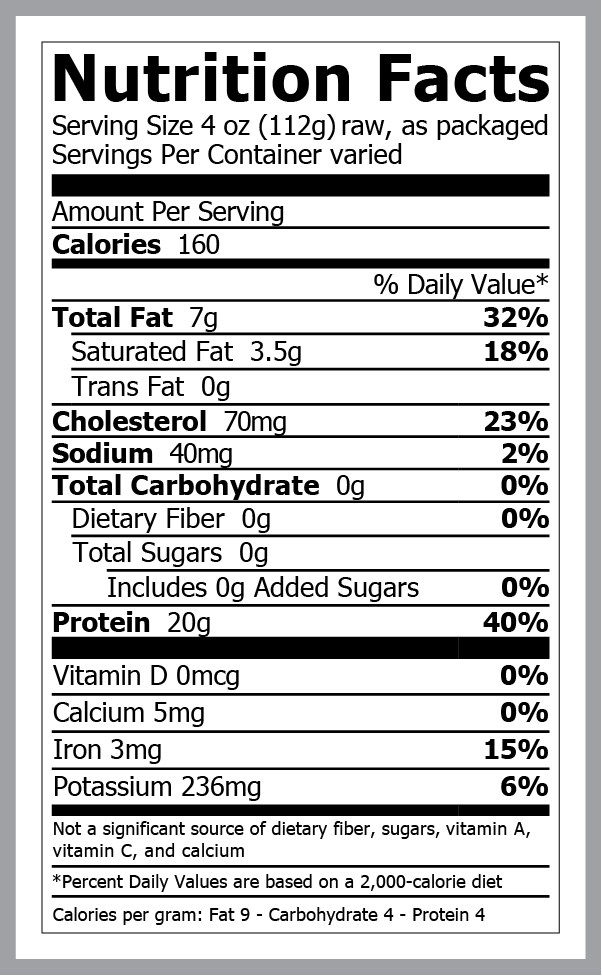 1106 WF NFT flap meat choice lbs vsp