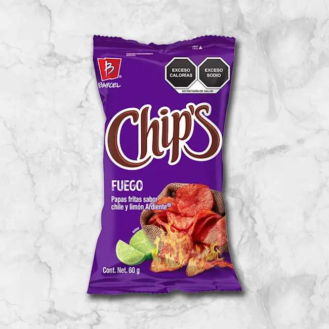 82368 WFMex Packaged BARCEL CHIPS FUEGO 60G Abarrotes
