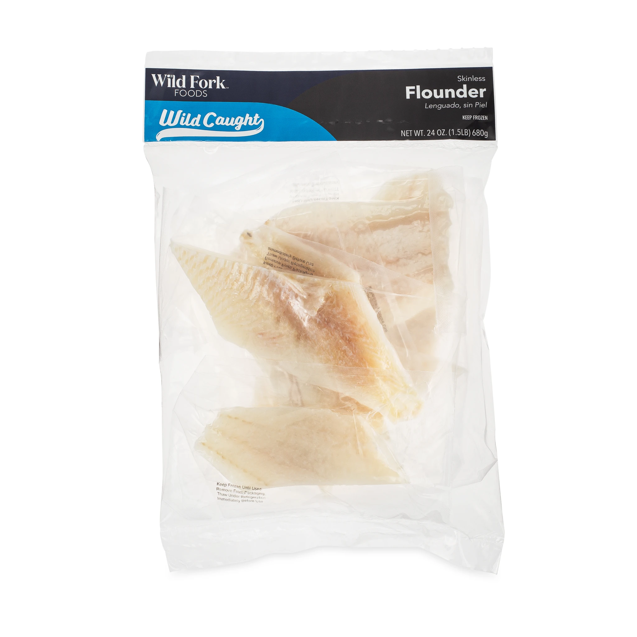 6109 WF PACKAGED Skinless Flounder Fillets Seafood