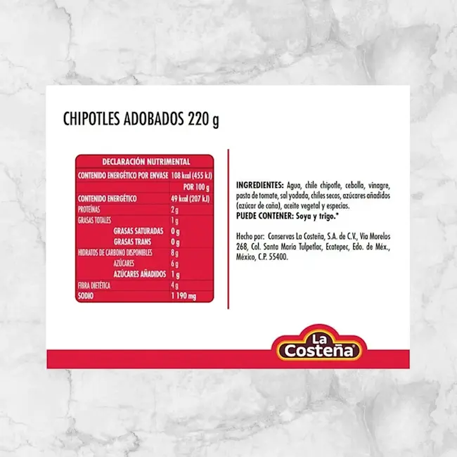 82175 LA costeña Chipotles Adobados Info Nutrimental (2)